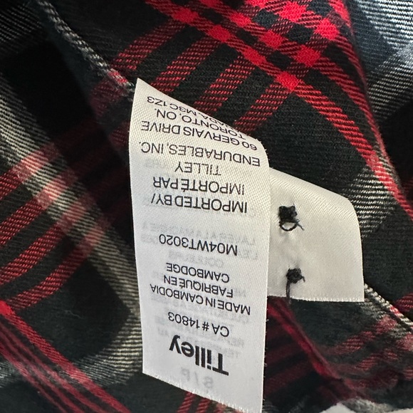 Tilley endurables plaid flannel shirt size small EUC - Picture 8 of 10